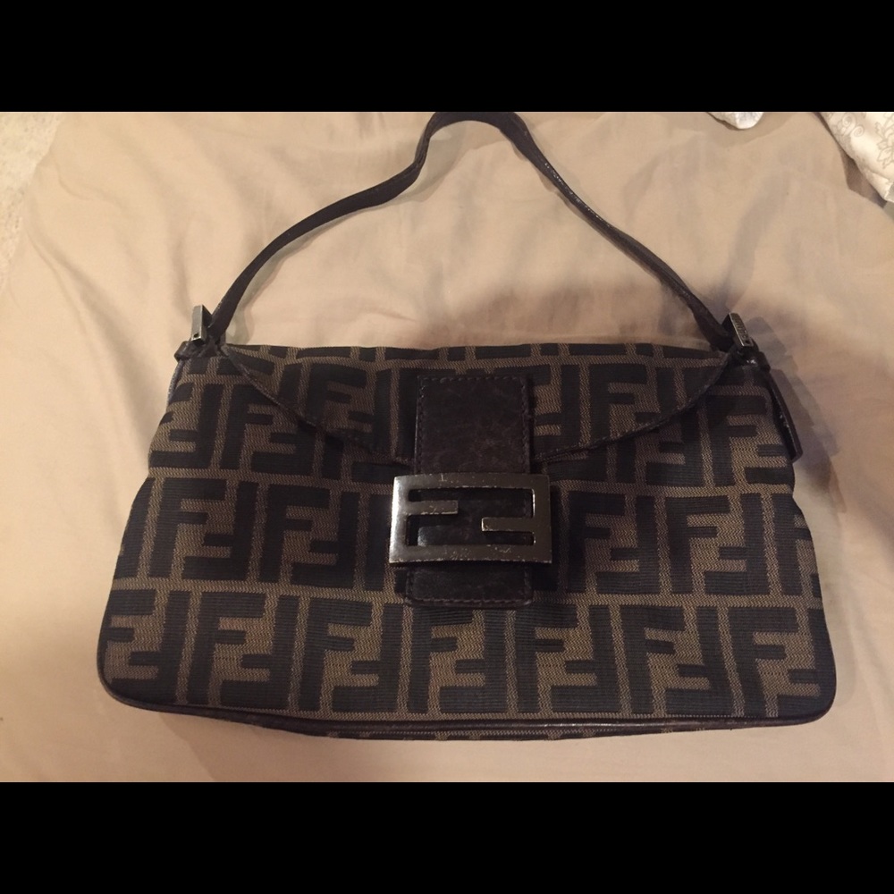 Authentic Rare Vintage Fendi Zucca Baguette